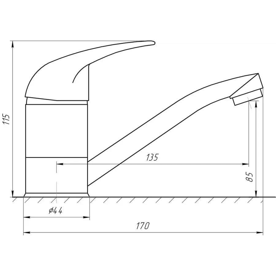 Смеситель для умывальника EcoMix ELIT EM-N-103M-WH