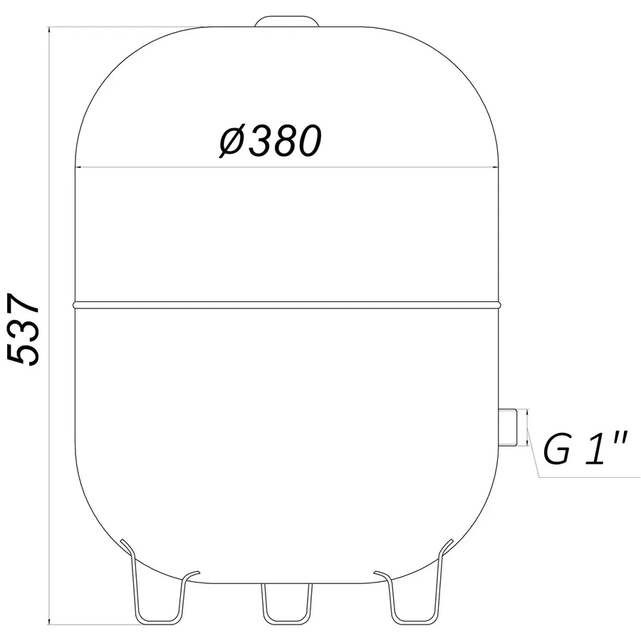 Гідроакумулятор з фіксованою мембраною 50 л ZILMET HYDRO-pro 10bar вертикальний ( 11A0005000 )