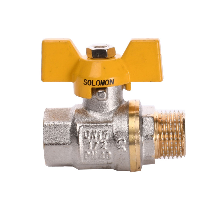 Кран кульовий прямий SOLOMON 1/2″ ЗВ ЖБ PN40 B1008