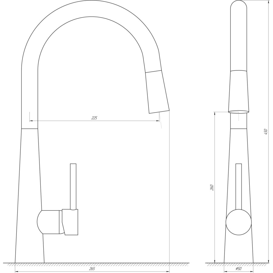 Смеситель для кухни Globus Lux LAZER GLLR-1033