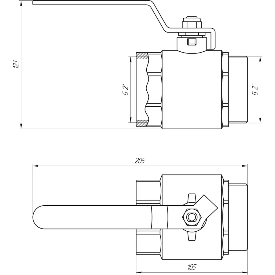 Кран кульовий прямий Q PROFESSIONAL 2″ ЗВ КР PN40 QP152