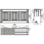 Радиатор стальной панельный KALDE 33 бок 300x400