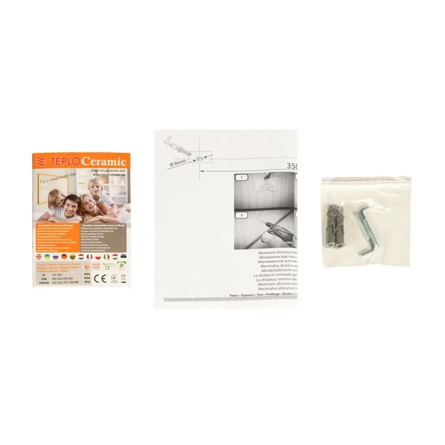 Обогреватель керамический ТС395 (черный) 603х603х14