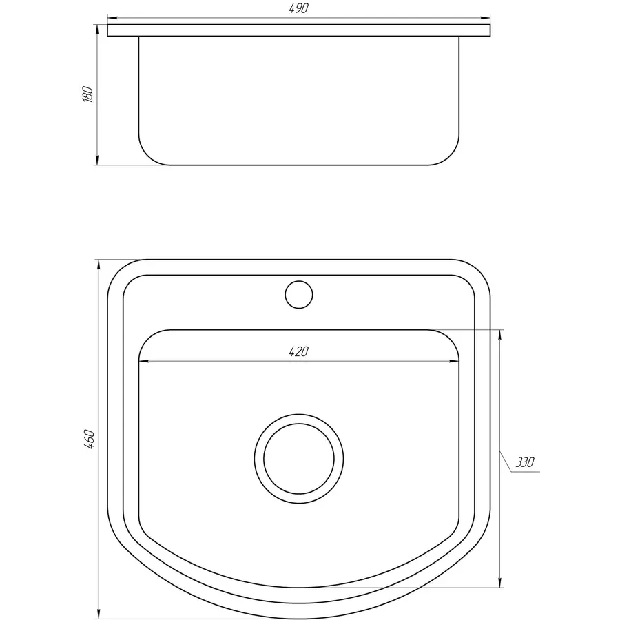 Мийка кухонна Mira MR 4946 P Polish