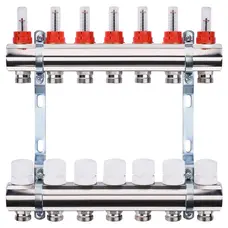 Коллектор с измерителем затрат, регуляторами и креплением ECO 001A 1 "x7