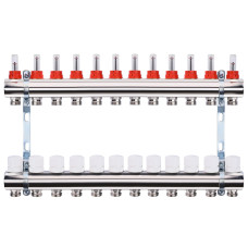Коллектор с измерителем затрат, регуляторами и креплением ECO001A 1 "x12