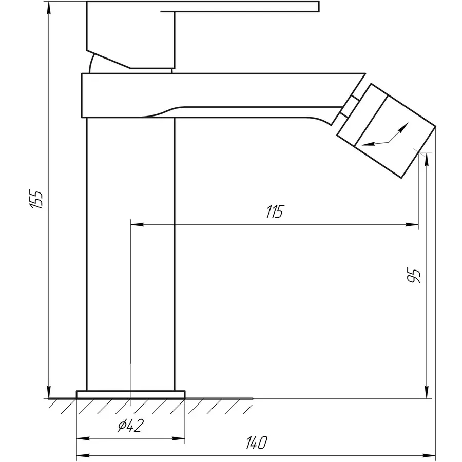 Смеситель для биде TOPAZ SARDINIA TS 08601-H18