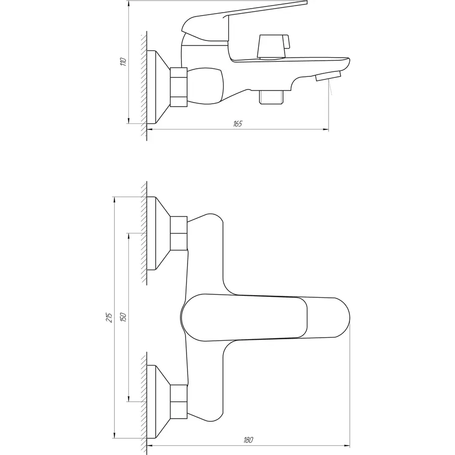 Змішувач для ванни Globus Lux Koln GLK-0102N