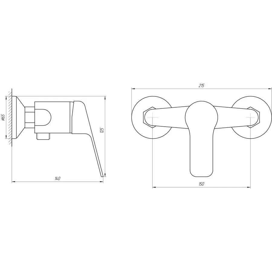 Змішувач для душу Globus Lux Koln GLK-0105N