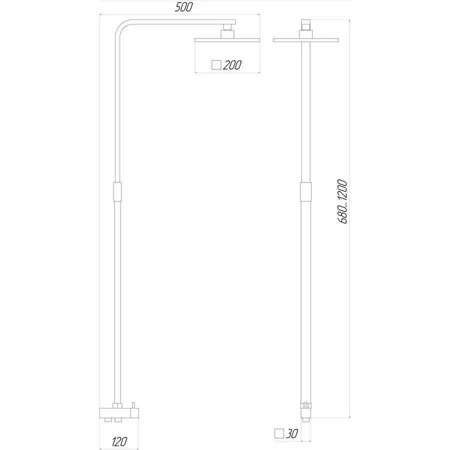 Душевая колонна Globus Lux GL-BAR-0707