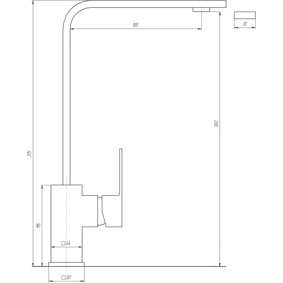 Смеситель для кухни Globus Lux SHK-203S-M