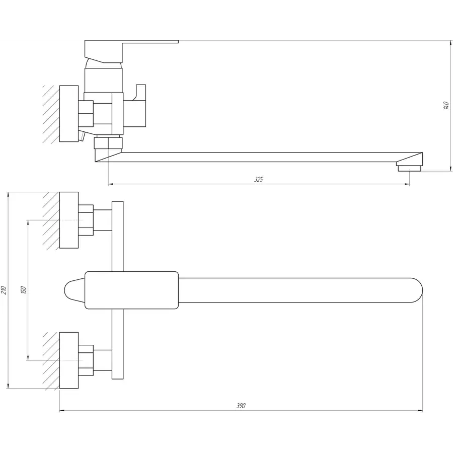 Змішувач для ванни Globus Lux Milano GLM-0208
