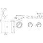 Комплект футорок секційного радіатора CRISTAL NR-2016 3/4″ з 3-кронштейнами (HT 416)