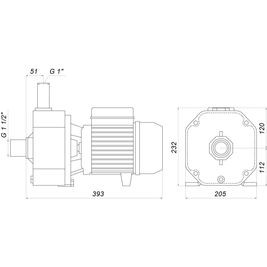 Насос вiдцентровий CB 40 PL 1,1 кВт SAER (12,0 м3/год, 41 м) однофазний