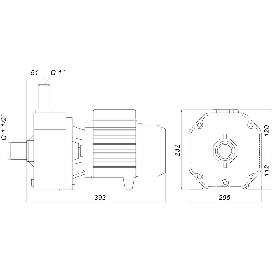 Насос центробежных CB 40 PL 1,1 кВт SAER (12,0 м3 / ч, 41 м) однофазный
