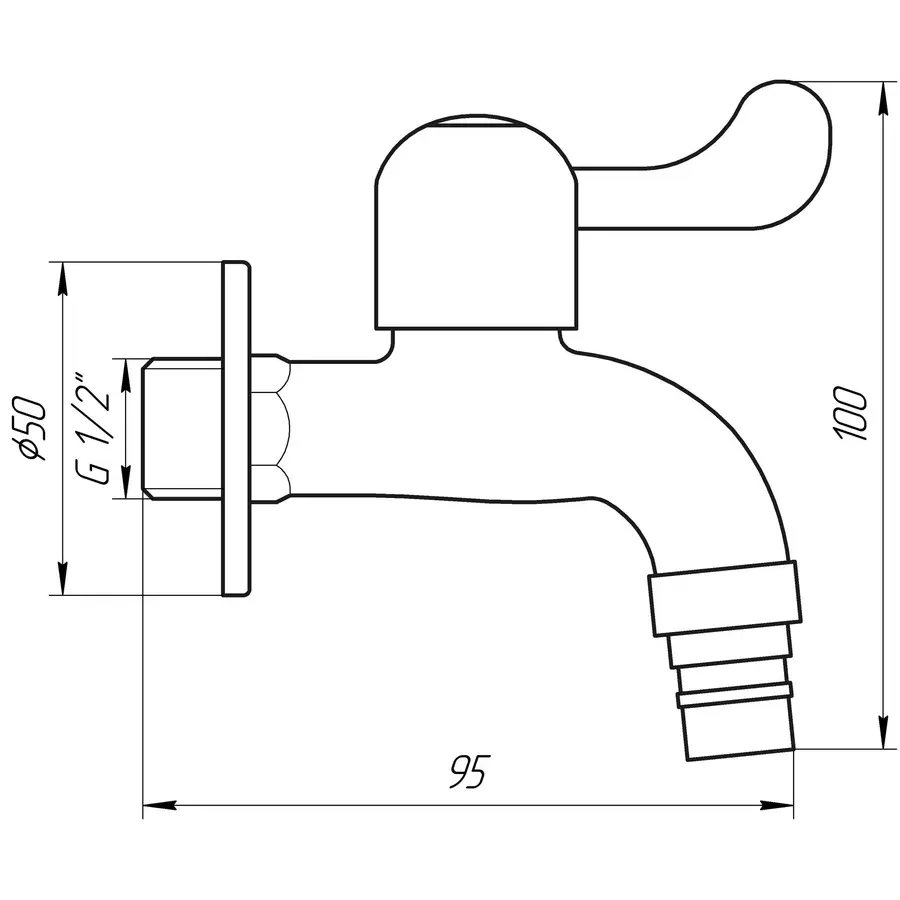 Кран кульовий для поливу Q PROFESSIONAL 1/2″ NV-QP3003 SUS304 нержавійка