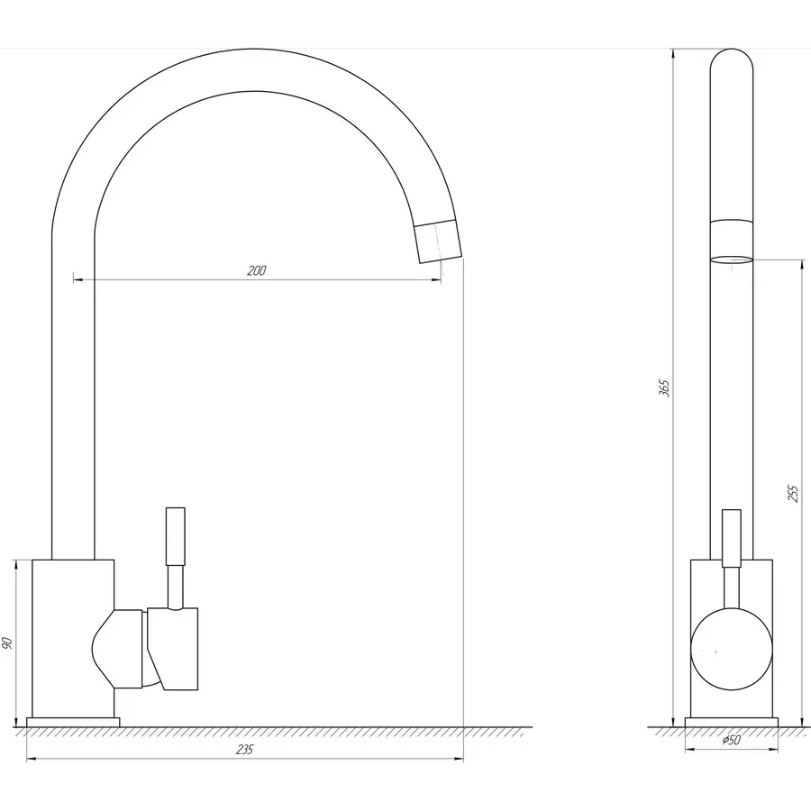 Змішувач для кухні MixMIRA ALPEN MS1-203S-ONYX