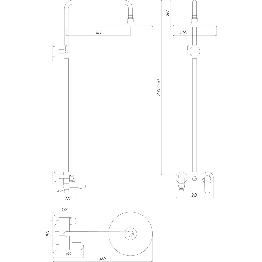 Душевая система Globus Lux GLA-0002N