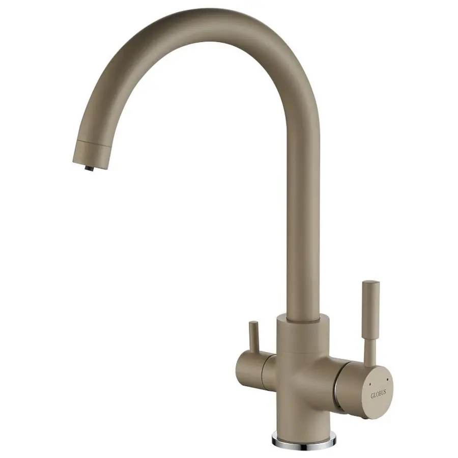 Смеситель для кухни под осмос Globus Lux GLLR-0333-4-COLORADO песочный