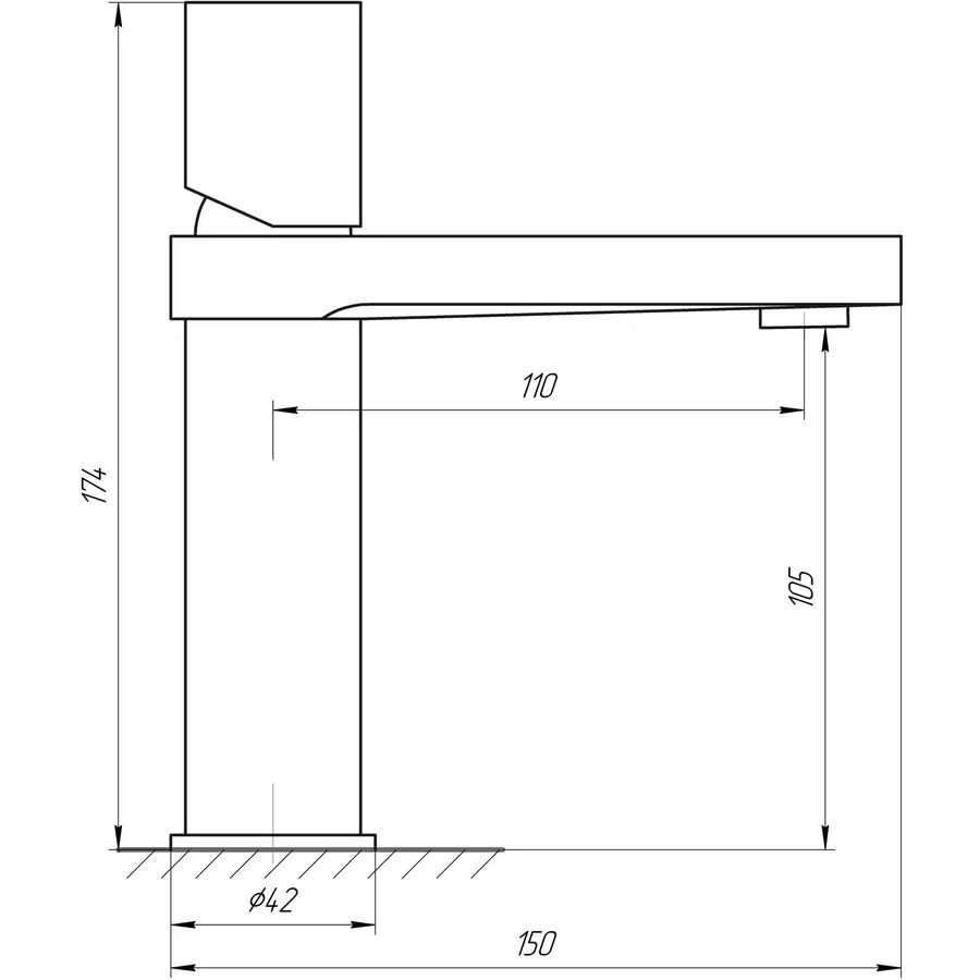 Змішувач для умивальника TOPAZ SARDINIA TS 08201-H30