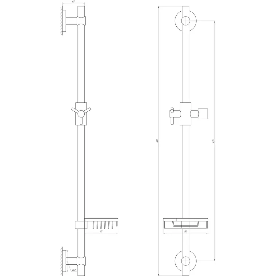 Душевая стойка Globus Lux BT-1107C