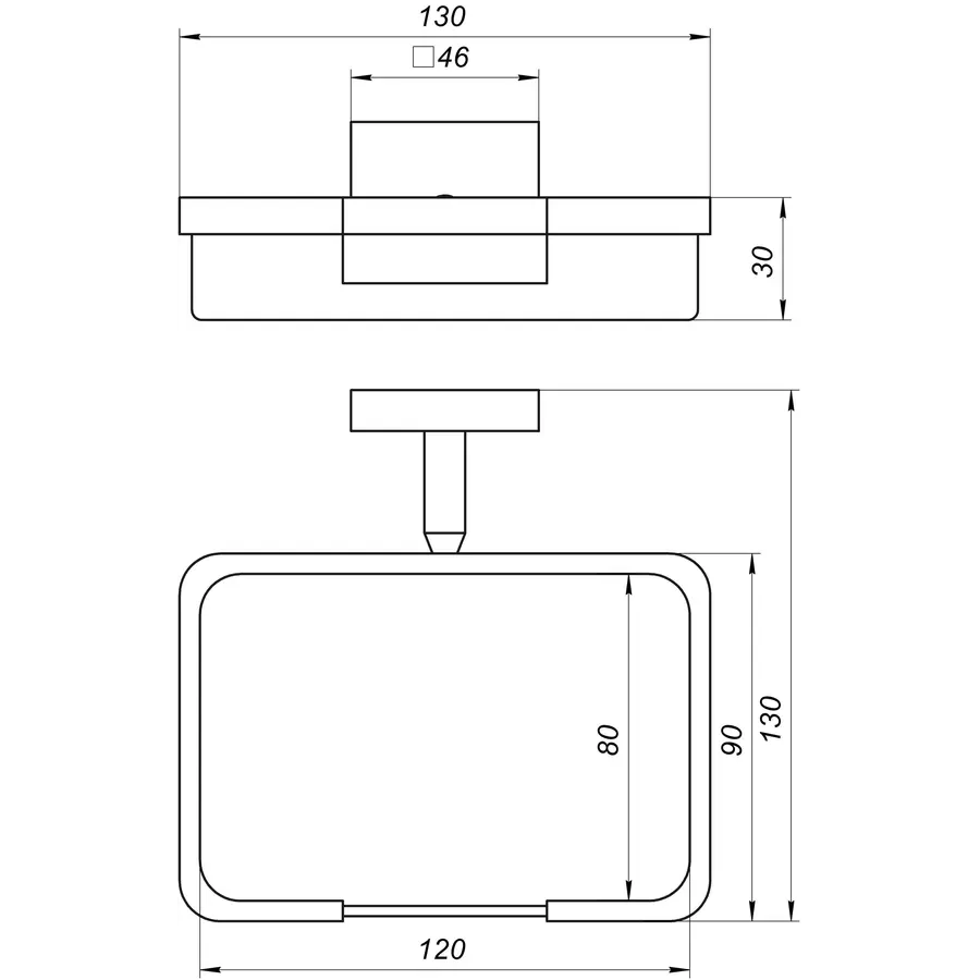 Мыльница SQ9424 - Квадро сетка НЕРЖ-SUS304- (Globus Lux)