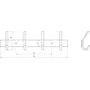 Планка SQ9435-4 - Квадро четвёртый с крючками двойными НЕРЖ-SUS304- (Globus Lux)