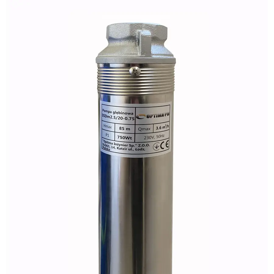 Насос свердловиний з підвищеною стійкістю до піску OPTIMA PM 3SDm2,5/20 0,75 кВт 90м + 70 м кабель