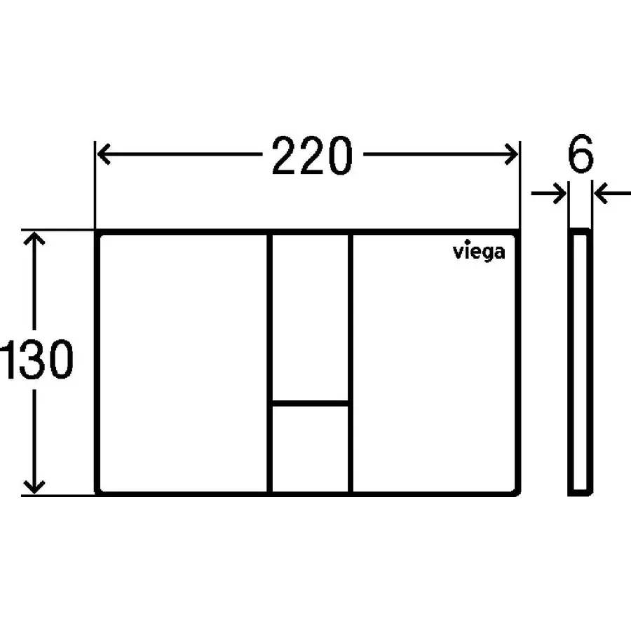 Панель змиву Prevista д/бачків Visign for Style 24, хром, Viega 773267
