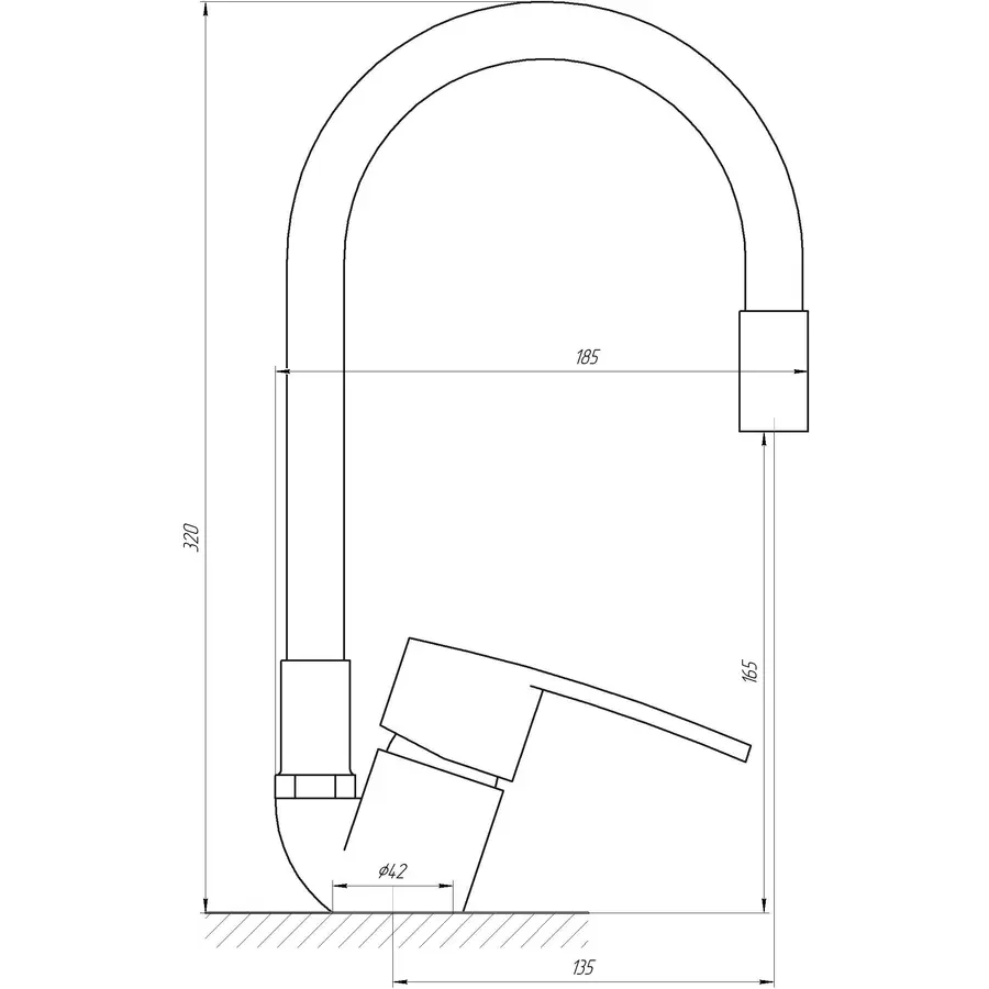 Смеситель для кухни DOMINO SIRIUS DSV-203SLR-Brown
