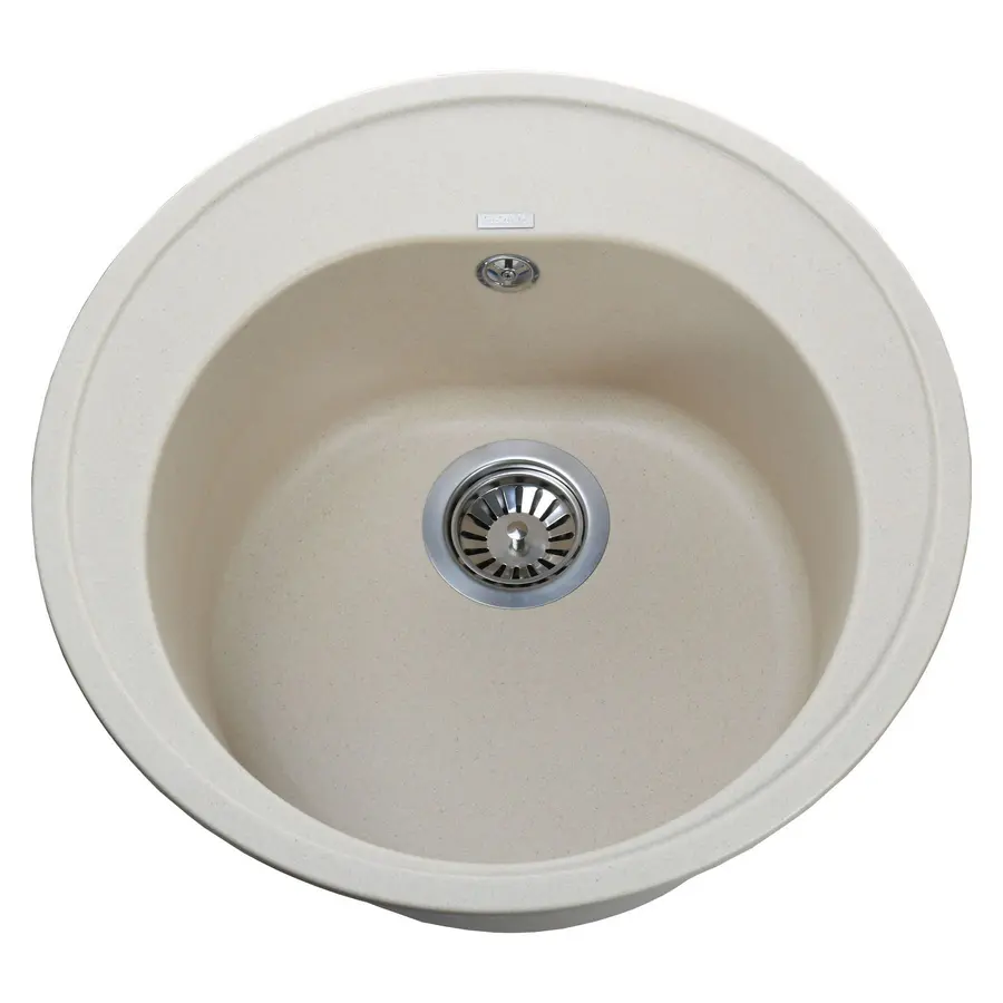 Гранитная кухонная мойка Globus Lux MARTIN слоновая кость 510