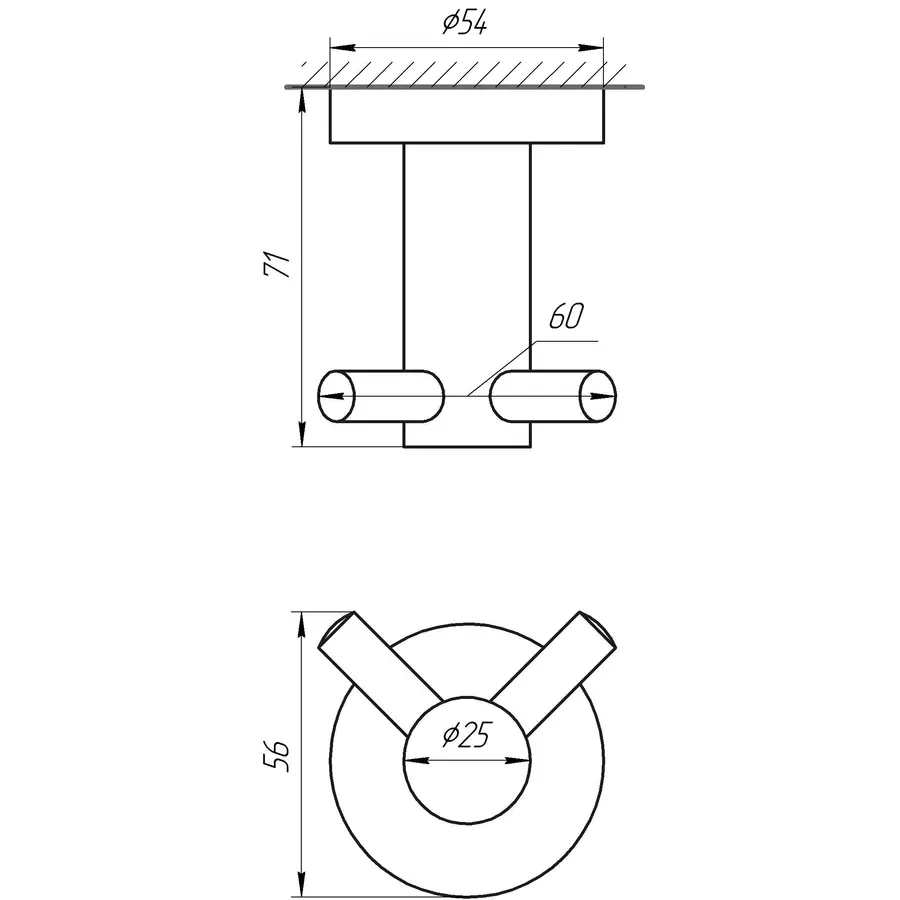 Крючок двойной Globus Lux BS8415