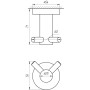 Гачок подвійний Globus Lux BS8415 чорний матовий SUS304