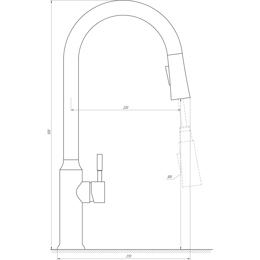 Смеситель для кухни Globus Lux ALPEN SUS-2033