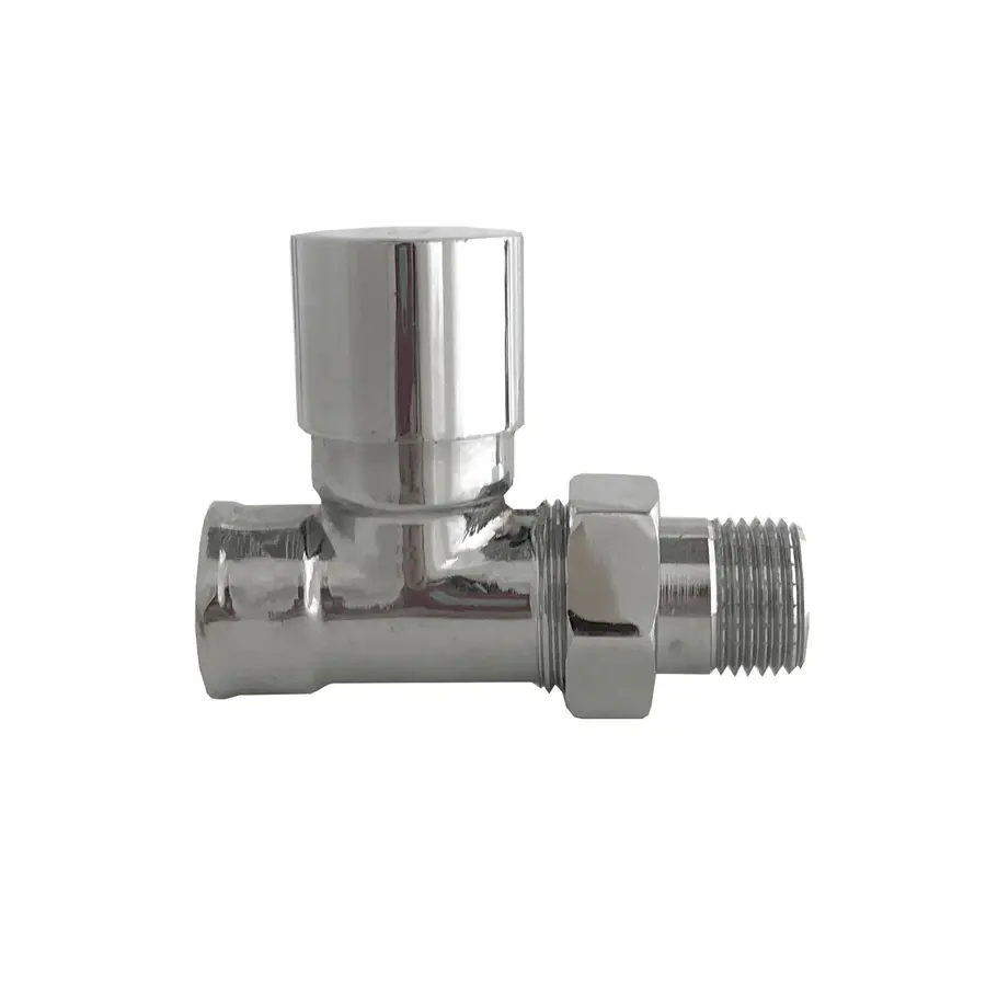 Кран вентильний прямий з американкою SOLOMON 1/2″ CHROM 1864 п/ключ