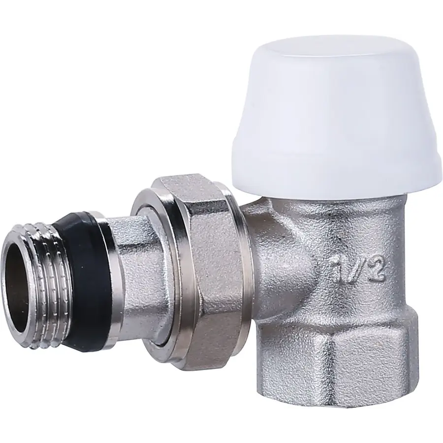 Кран радіаторний кутовий ECO Technology ECO5017 1/2" під термоголовку з ущільнювачем