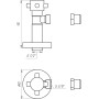 Кран напівобертовий кутовий з цангою SOLOMON 1/2″х 3/8″ Retro 7077