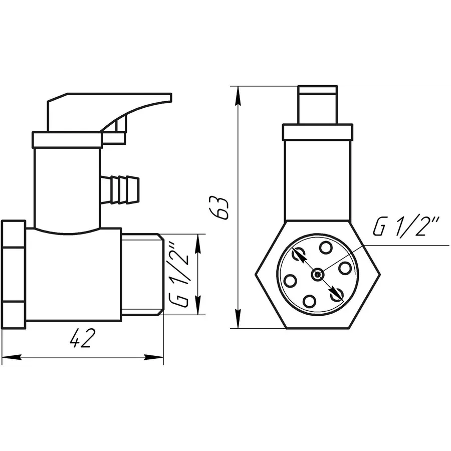Клапан зворотній підривний 1/2″ HT159 з прапорцем