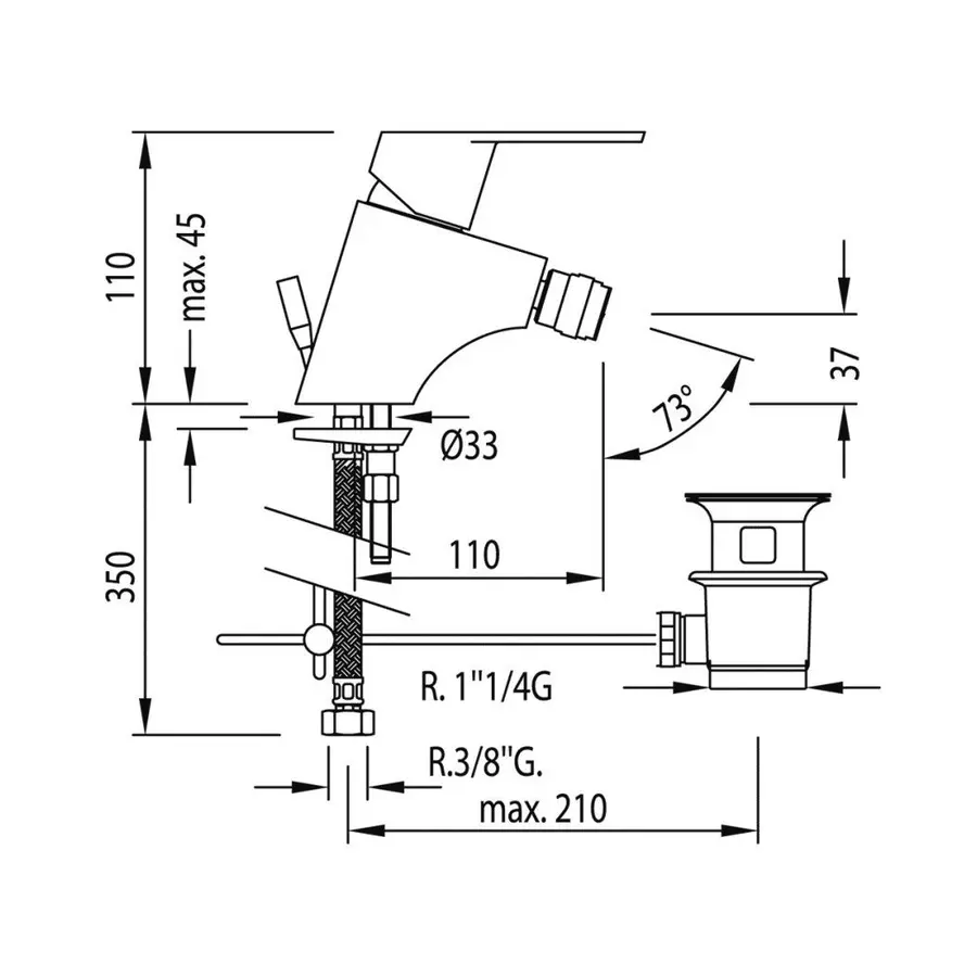 Смеситель для биде TRES BM 139120