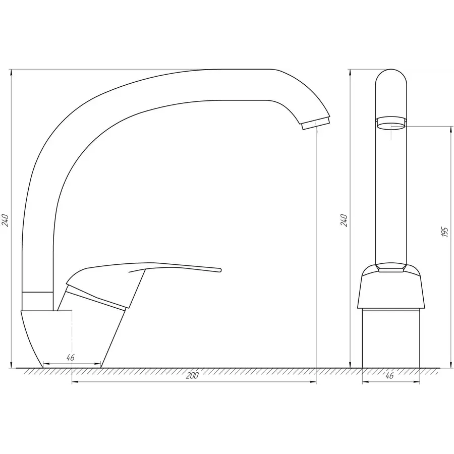 Кухонный смеситель BRAVO Comfort BF-203S латунь на гайке