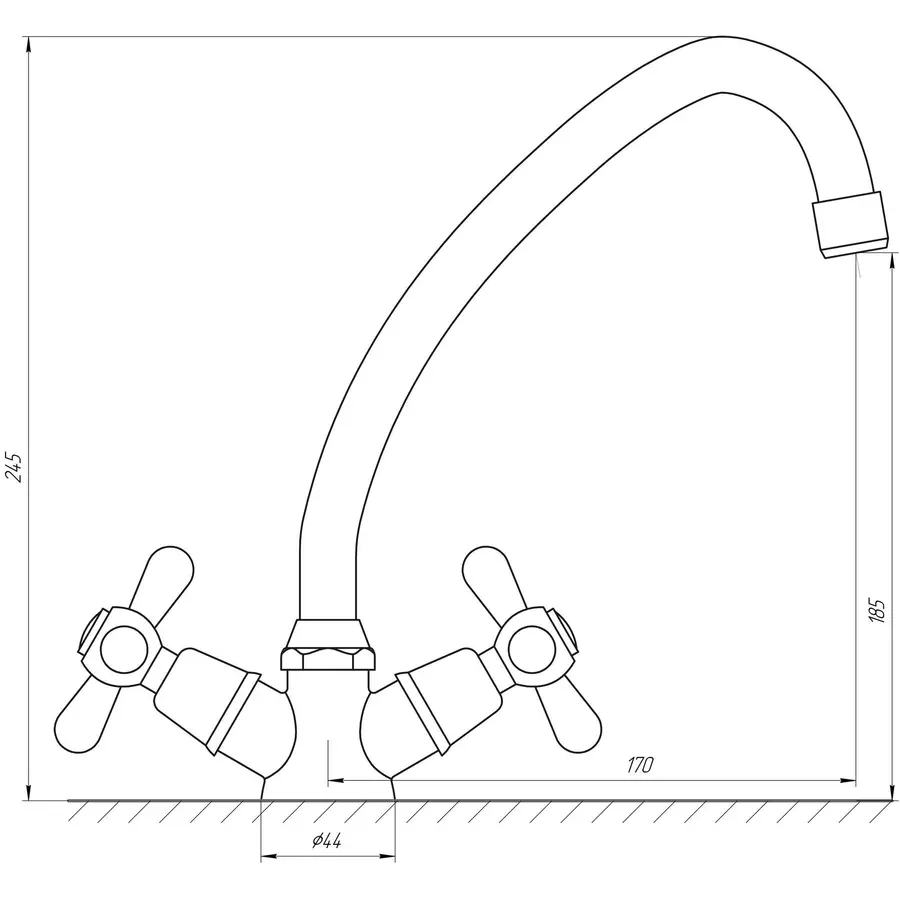 Смеситель для кухни Globus Lux GB-SHARM-0104-00