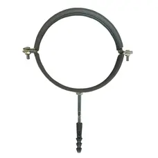 Хомут в сборе CR 6 "(158-168мм) с винтом-шурупом 8 * 120 и дюбелем в уп., Серый