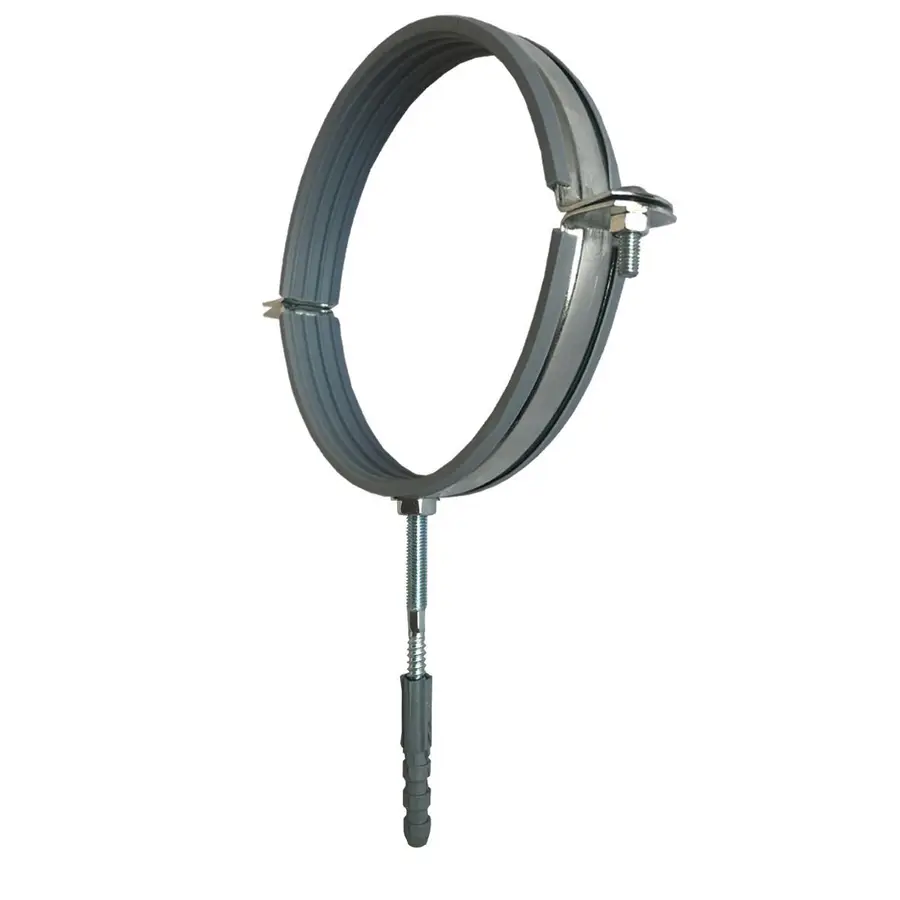 Хомут в зборi CR 6″ (158-168мм) з гвинтом-шурупом 8*120 та дюбелем в уп., сірий