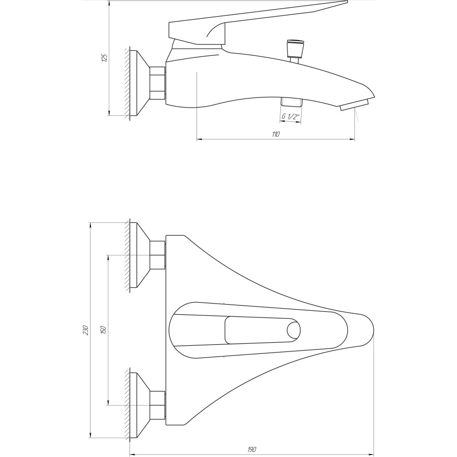 Змішувач для ванної CRISTAL Favorit GNFF-102