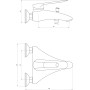 Смеситель для ванной CRISTAL Favorit NEW GNFF-102 латунь в комплекте