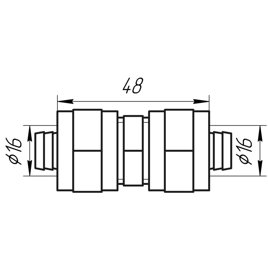 Муфта промежуточная APE ITALY 703 L 16x16