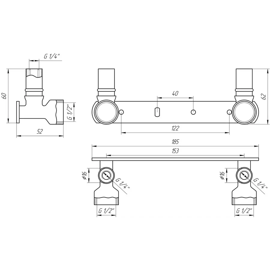 Монтажна планка прес APE ITALY AP 492 1/2″х16