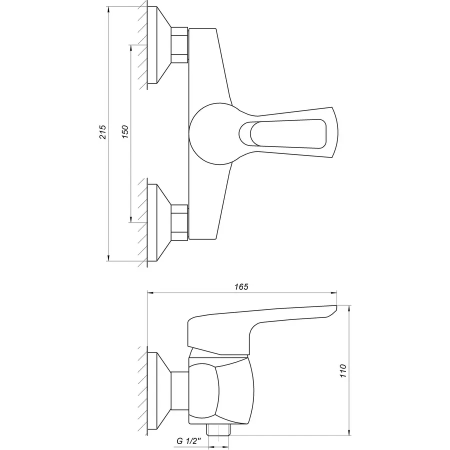 Змішувач для душу Globus Lux SEVA GLSV-0105