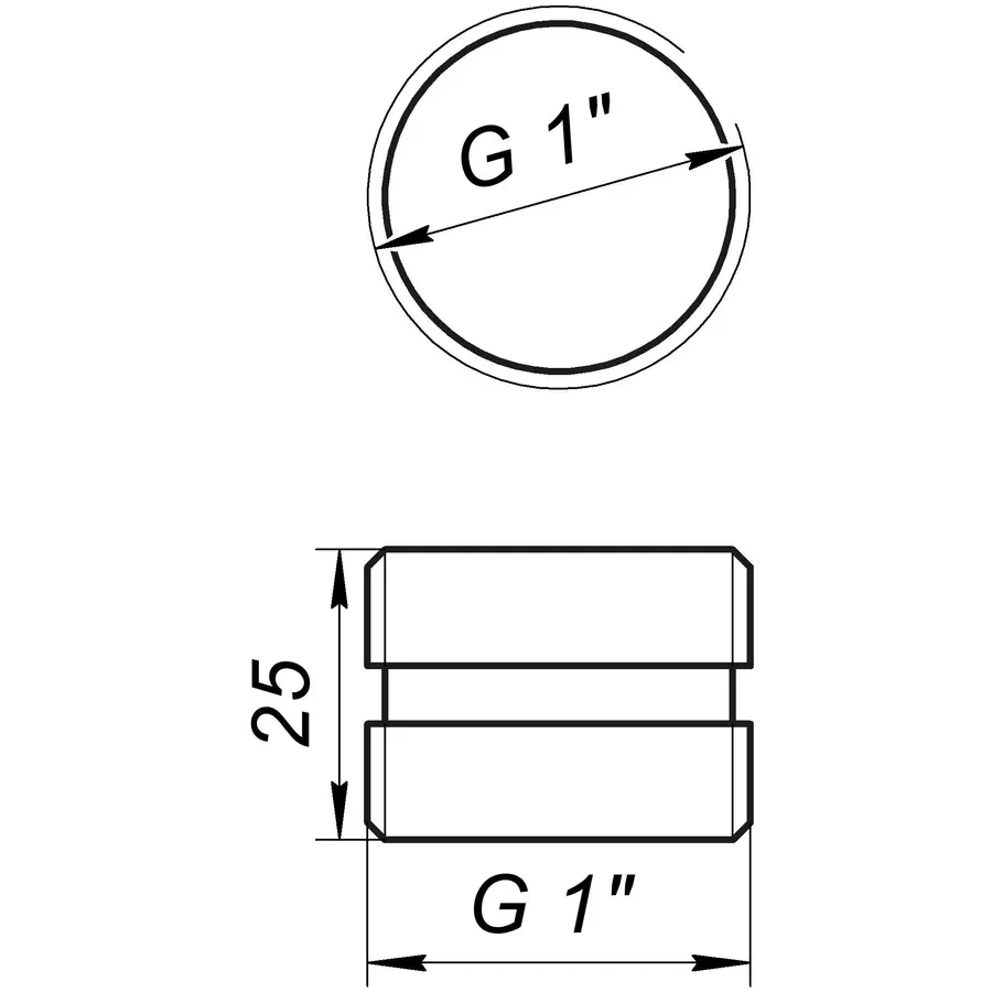 Ніпель секційного радіатора CRISTAL NR-1020