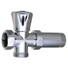 Кран вентильний для пральної машини Q PROFESSIONAL 3/4″x3/4″x3/4″ з подовжувачем NV-QP170